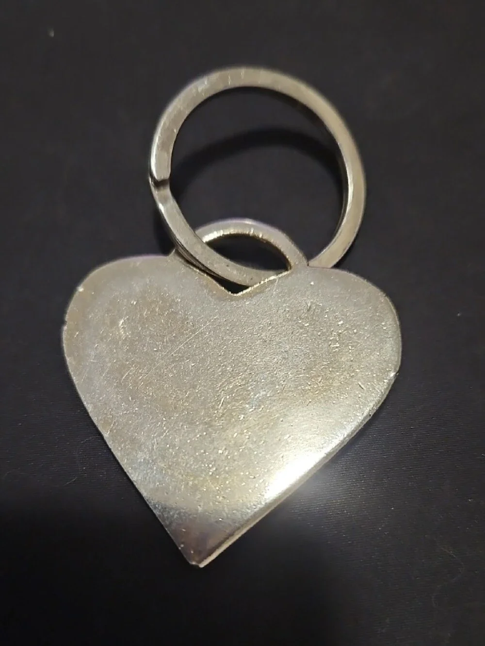 Dooney & Bourke Pink Heart Key Ring with Silver Trim
